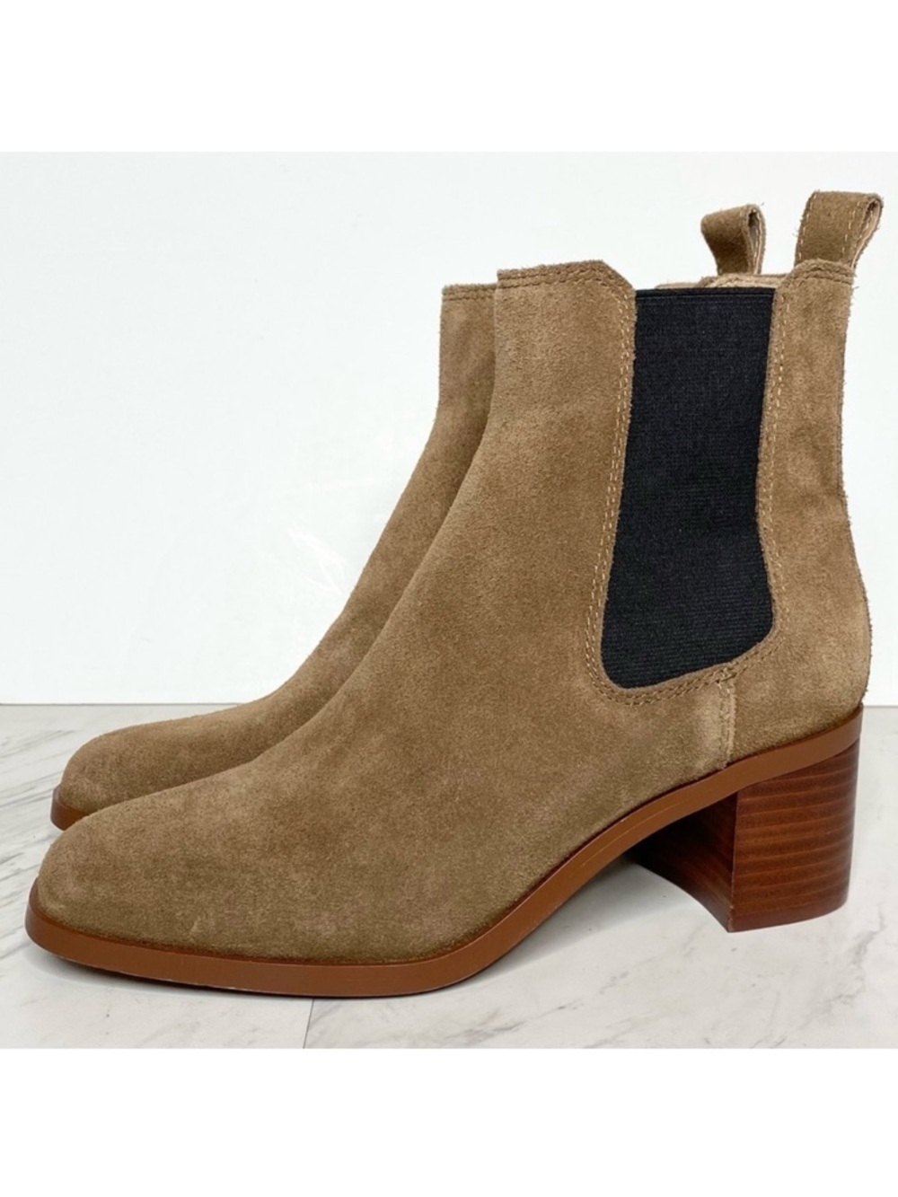 Steve Madden Rhiannon Cognac Suede Chelsea Bootie 7M